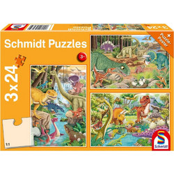 Παιδικό Puzzle Schmidt Dinosaur Fun 3x24 Κομμάτια