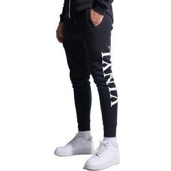 Vinyl Art Clothing Ανδρικό Παντελόνι Φόρμας με Λάστιχο Μαύρο 03524-01