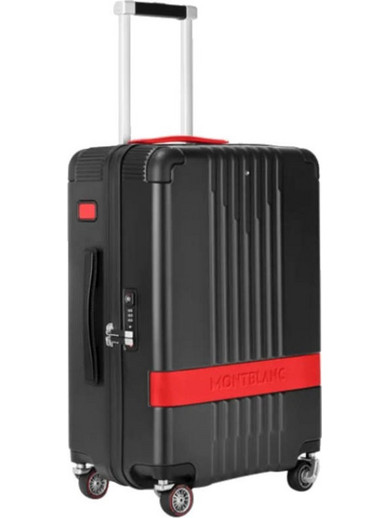 Montblanc Pirelli DM62623 Βαλίτσα Καμπίνας 55x38x23cm με 4 Ρόδες Μαύρη Κόκκινη