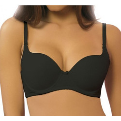 Luna Σουτιέν Balconette Push Up με Μπανέλα Μαύρο 77DD