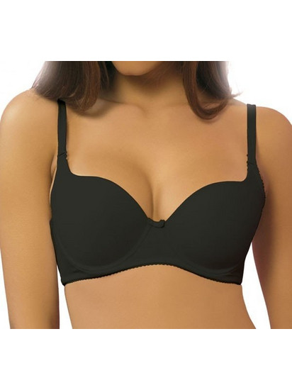 Luna Σουτιέν Balconette Push Up με Μπανέλα Μαύρο 77DD