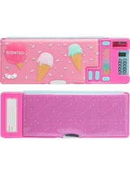 Yolo Retro Plus Ice Creams Κασετίνα με 2 Θήκες Φούξια 11305