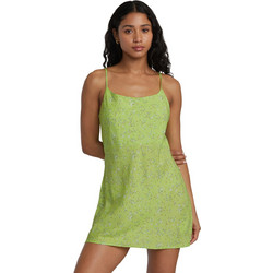 RVCA Macarthur Mini Καλοκαιρινό Καθημερινό Φόρεμα Μεταξωτό Lime AVJWD00228-GDT0