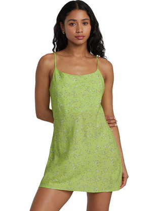 RVCA Macarthur Mini Καλοκαιρινό Καθημερινό Φόρεμα Μεταξωτό Lime AVJWD00228-GDT0
