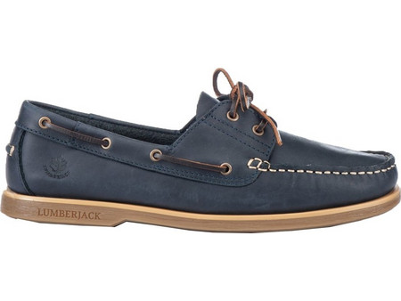 Lumberjack Ανδρικά Μοκασίνια Boat Shoes Δερμάτινα Navy Μπλε SM07804-005H01-CC035