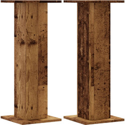 vidaXL 852670 Βάσεις Ηχείων Δαπέδου Old Wood