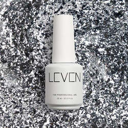 Leven G013 Silver Glitter Ημιμόνιμο Βερνίκι Νυχιών 15ml