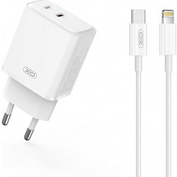 XO L145 Φορτιστής με Καλώδιο Lightning με Θύρα USB-C 20W Power Delivery