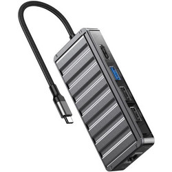 XO HUB016 USB-C Docking Station με HDMI 4K PD Ethernet