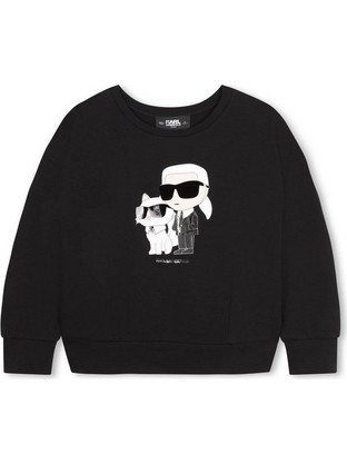 Karl Lagerfeld Παιδικό Φούτερ Μαύρο Z30225-09B
