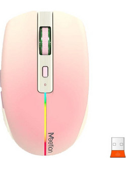 Meetion BTM002 Ασύρματο Bluetooth Ποντίκι Pink
