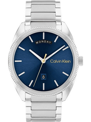 Calvin Klein Progress Ανδρικό Ρολόι με Ασημί Μεταλλικό Μπρασελέ 25200446