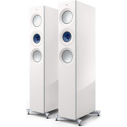 KEF Reference 3 Meta Ζεύγος Ηχείων Hi-Fi Δαπέδου 300W 3 Δρόμων White Blue