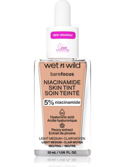 Wet n Wild Bare Focus Niacinamide Light Medium Sand Liquid Make Up 32ml