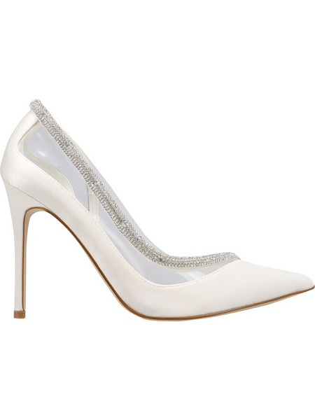 Nine West Γόβες με Τακούνι Στιλέτο & Στρας Εκρού FINNA701-150