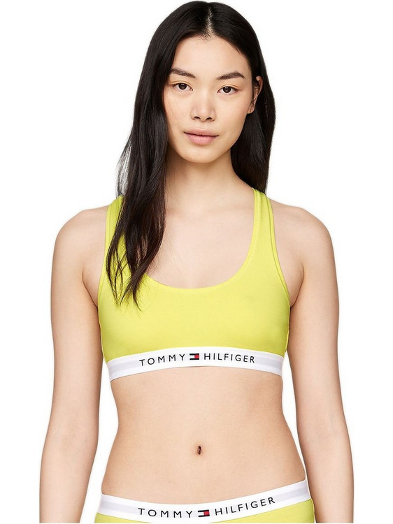 Tommy Hilfiger Μπουστάκι χωρίς Μπανέλα Κίτρινο UW0UW04143-ZIN