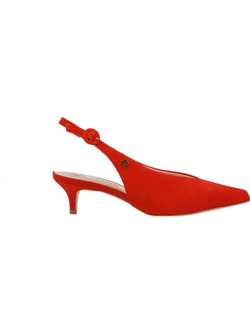Capodarte Nob Γόβες Suede Slingback με Λεπτό Χαμηλό Τακούνι Κόκκινες 4014530