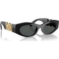 Versace VE4480U GB1/87 Γυναικεία Γυαλιά Ηλίου Οβάλ Κοκάλινα Μαύρα με Μαύρο Φακό