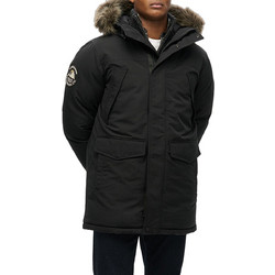 Superdry Ovin Everest Faux Fur Ανδρικό Μπουφάν Χειμωνιάτικο Παρκά Μαύρο M5011929A-12A