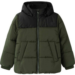 Name It Παιδικό Μπουφάν Χειμωνιάτικο Puffer Αντιανεμικό Χακί Μαύρο 13230980-