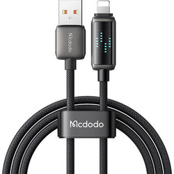 Mcdodo CA-5250 Braided LED USB-A to Lightning Cable 1.2m Black 6921002652506