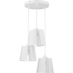 TK Lighting Carmen Κρεμαστό Φωτιστικό Οροφής Τρίφωτο Λευκό 1777