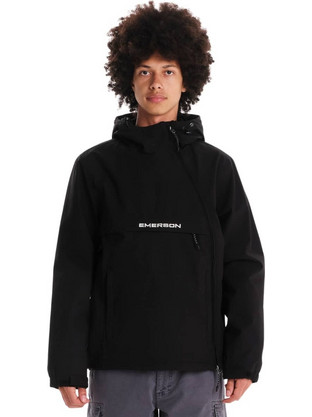 Emerson Ανδρικό Μπουφάν Χειμωνιάτικο Pullover Μαύρο Λευκό 242.EM10.62