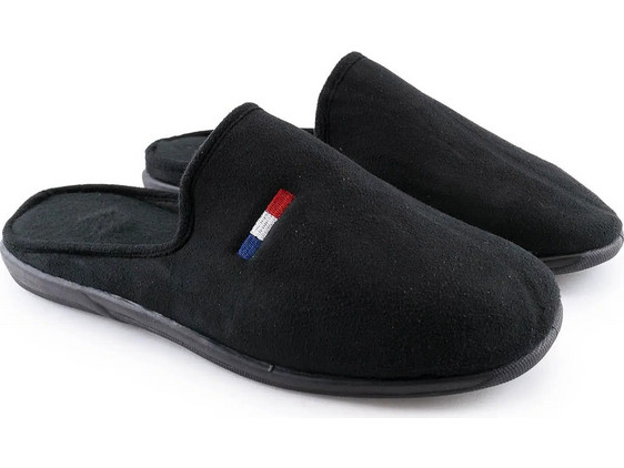 Love4shoes Χειμερινές Ανδρικές Παντόφλες Μαύρες D39