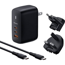 Mcdodo CH-8442 Φορτιστής με Καλώδιο USB-C με Θύρα USB-A & 2 Θύρες USB-C 65W Power Delivery Black