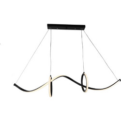 Heronia Lighting Zeus Κρεμαστό Φωτιστικό Οροφής Ράγα Μονόφωτο LED με Ρυθμιζόμενο Λευκό Φως Μαύρο 01-0408