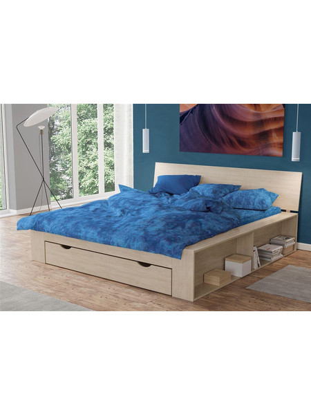 Dimcol Σετ Σεντόνια King Size Βαμβακερά 240x270 Shadow 631 Electric Blue