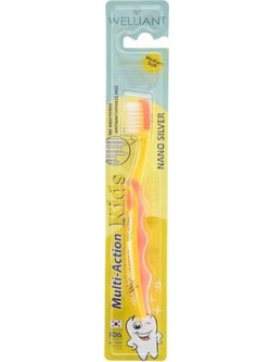 Welliant Multi-Action Nano Silver Soft Παιδική Oδοντόβουρτσα Πορτοκαλί