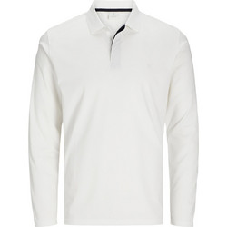 Jack & Jones Ανδρική Μπλούζα Polo Μακρυμάνικη Λευκή 12259645