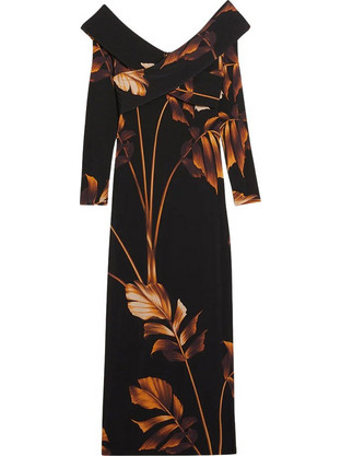 Ted Baker Midi Φόρεμα για Γάμο / Βάπτιση Μεταξωτό Μαύρο 278008