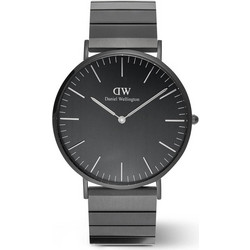 Daniel Wellington Piano Link Ανδρικό Ρολόι με Μαύρο Μεταλλικό Μπρασελέ DW00100778