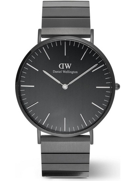Daniel Wellington Piano Link Ανδρικό Ρολόι με Μαύρο Μεταλλικό Μπρασελέ DW00100778