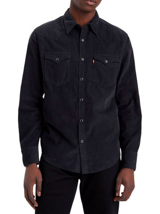 Levi's Barstow Western Standard Ανδρικό Πουκάμισο Τζιν Μακρυμάνικο Κανονική Γραμμή Navy Μπλε 85744-0078