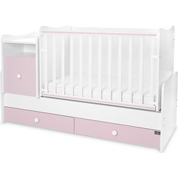 Lorelli Trend Plus New Πολυμορφική Κούνια με Στρώμα 62x110cm White Orchid Pink 10150590038P