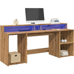 vidaXL Γραφείο Ξύλινο με Βιβλιοθήκη 200x55x91cm 3309446