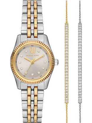 Michael Kors Lexington Γυναικείο Ρολόι με Ασημί Χρυσό Μεταλλικό Μπρασελέ MK4815