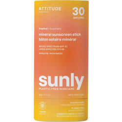 Attitude Sunly Mineral Tropical Αντηλιακό Stick Προσώπου SPF30 60gr