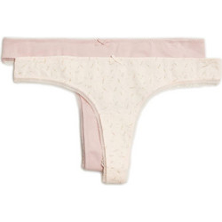 Ysabel Mora Βαμβακερά Γυναικεία String με Δαντέλα 2Pack 19298