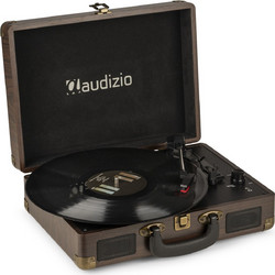 Audizio RP114W Πικάπ Βαλιτσάκι με Ηχεία Bluetooth & USB Wood