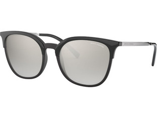 Armani Exchange AX4091S 81586V Ανδρικά Γυαλιά Ηλίου Τετράγωνα Κοκάλινα Μαύρα με Aσημί Φακό