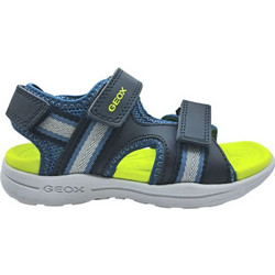 Geox Vaniett Παιδικά Πέδιλα για Αγόρι Ανατομικά Navy Μπλε Lime J555XB01454C0693