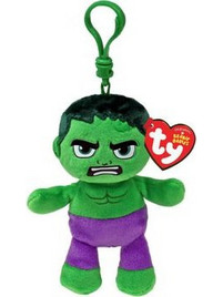 Ty Beanie Babies Floppy Hulk με Κλιπ 1607-34006