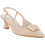 Guy Laroche Γόβες Slingback Δερμάτινες με Λεπτό Χαμηλό Τακούνι Εκρού 589-90