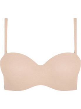 Chantelle Σουτιέν Strapless με Ελαφριά Ενίσχυση χωρίς Μπανέλα Μπεζ C13F50