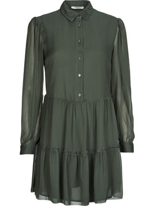 Pepe Jeans Bridge Mini Καθημερινό Φόρεμα Χακί PL953738-768