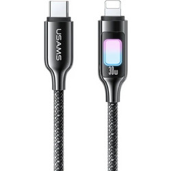 Usams SJ749 Braided USB-C to Lightning Cable 30W 1.2m Black SJ749USB01